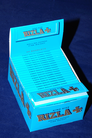 15 BOOKLETS RIZLA BLUE KING SIZE SLIM ROLLING PAPERS 480 PAPERS 